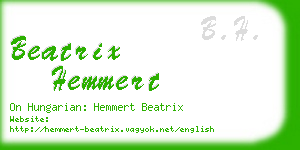 beatrix hemmert business card